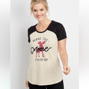 Maurices Beige and Black Tee